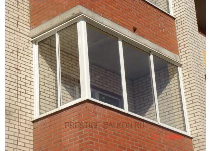 Холодное остекление балкона профилем Provedal и шумопонижающими отливами Малаховке